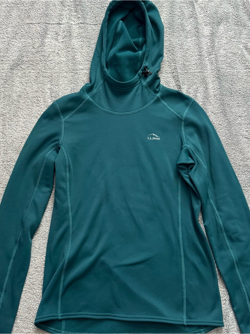 L.L. Bean Women's Teal Hooded Pullover - Picture 2 of 5